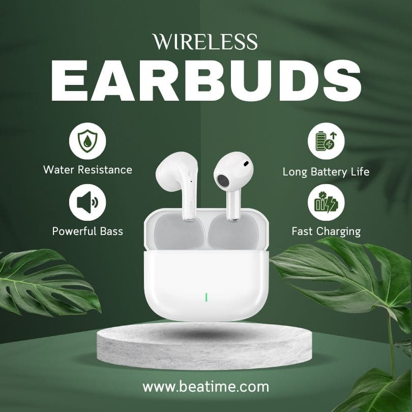 A6 Bluetooth Earphones - Factory-Direct Wireless Earbuds with Noise Cancellation and Custom Logo Options for Bulk Orders